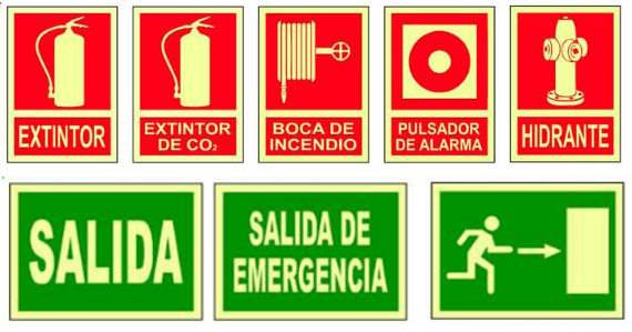 señalización contra incendios